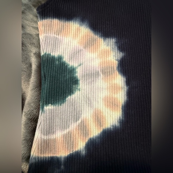 Monrow Tie Dye Dress Sleeveless Ribbed Mini Tank Dress Womens Medium - Picture 5 of 5